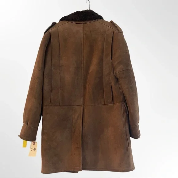 Texas Tanning Men's Brown Genuine Shearling Coat size 36 - Picture 2 of 7